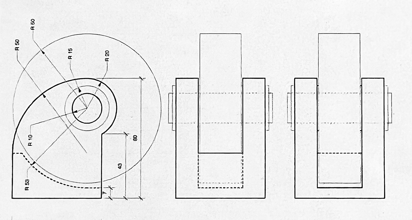 Disegno progettuale per "Anello"